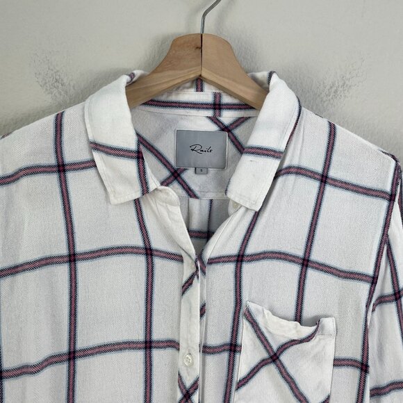 Rails Hunter Womens Small Button Up Hunter Plaid Shirt Long Sleeve Flannel Top - Picture 3 of 8